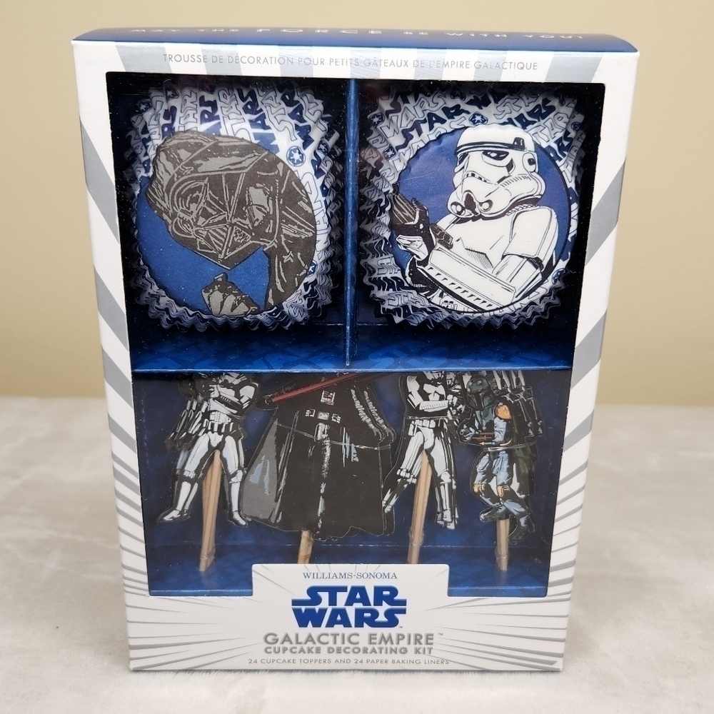 Meri Meri Star Wars Galactic Empire Cupcake Decorating Kit - Blue, Black, White